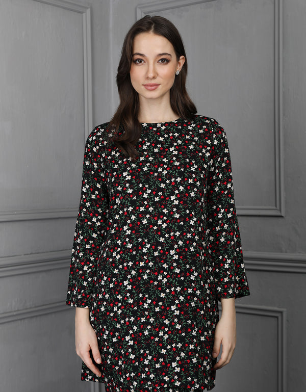 BAJU KURUNG PAHANG MODEN MADELEINE (BLACK)